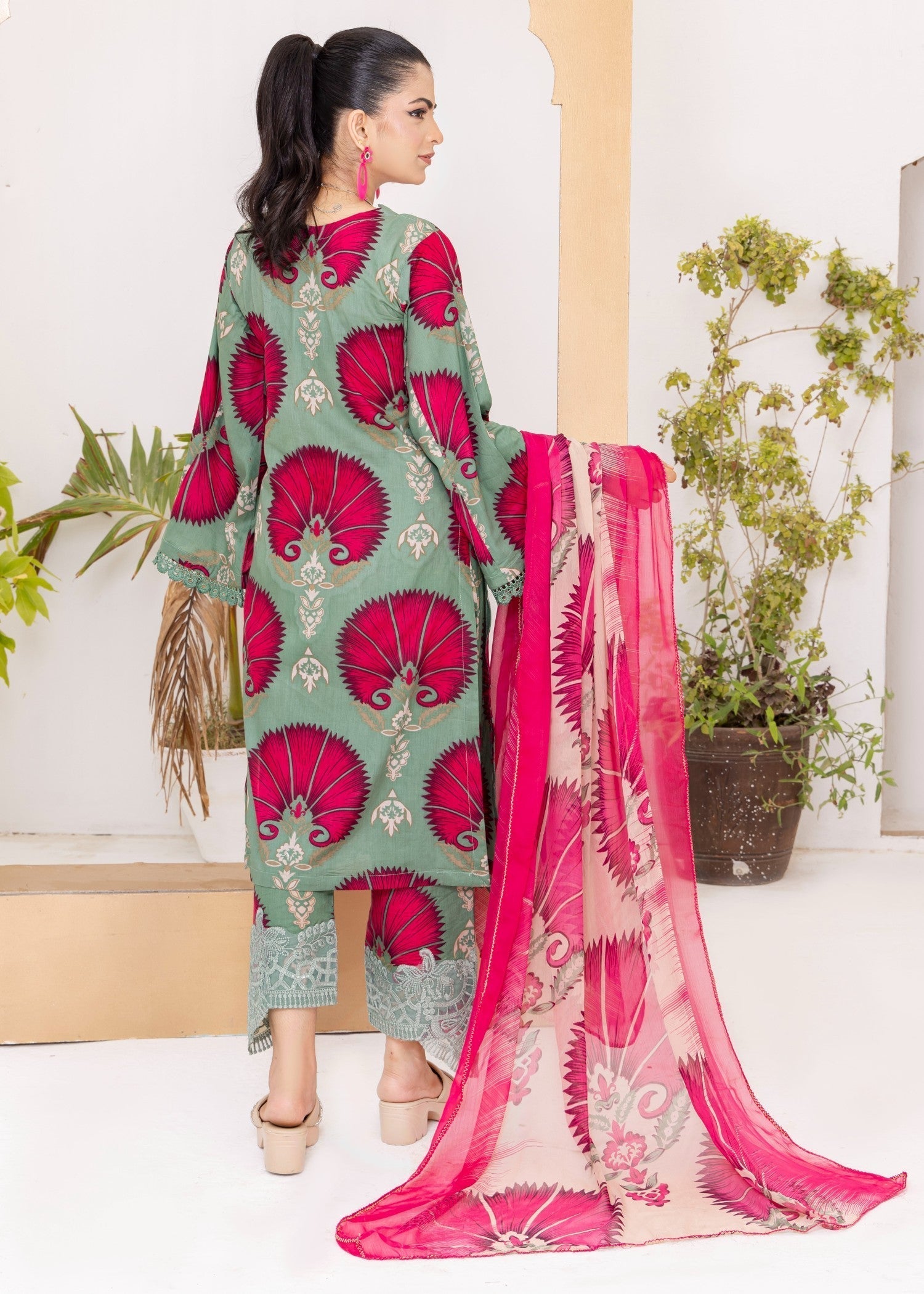 Polawn PD 24 601 A NAINA PRET LAWN COLLECTION Women 3pcs