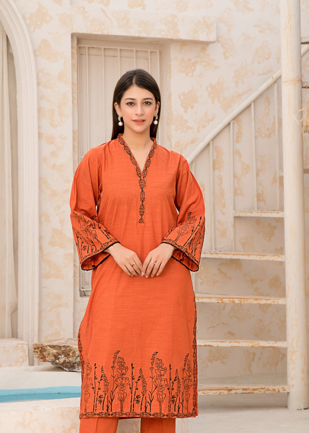 Yolo Pret Block Printed Khaddar W24 BPS 0003 Women 2pcs