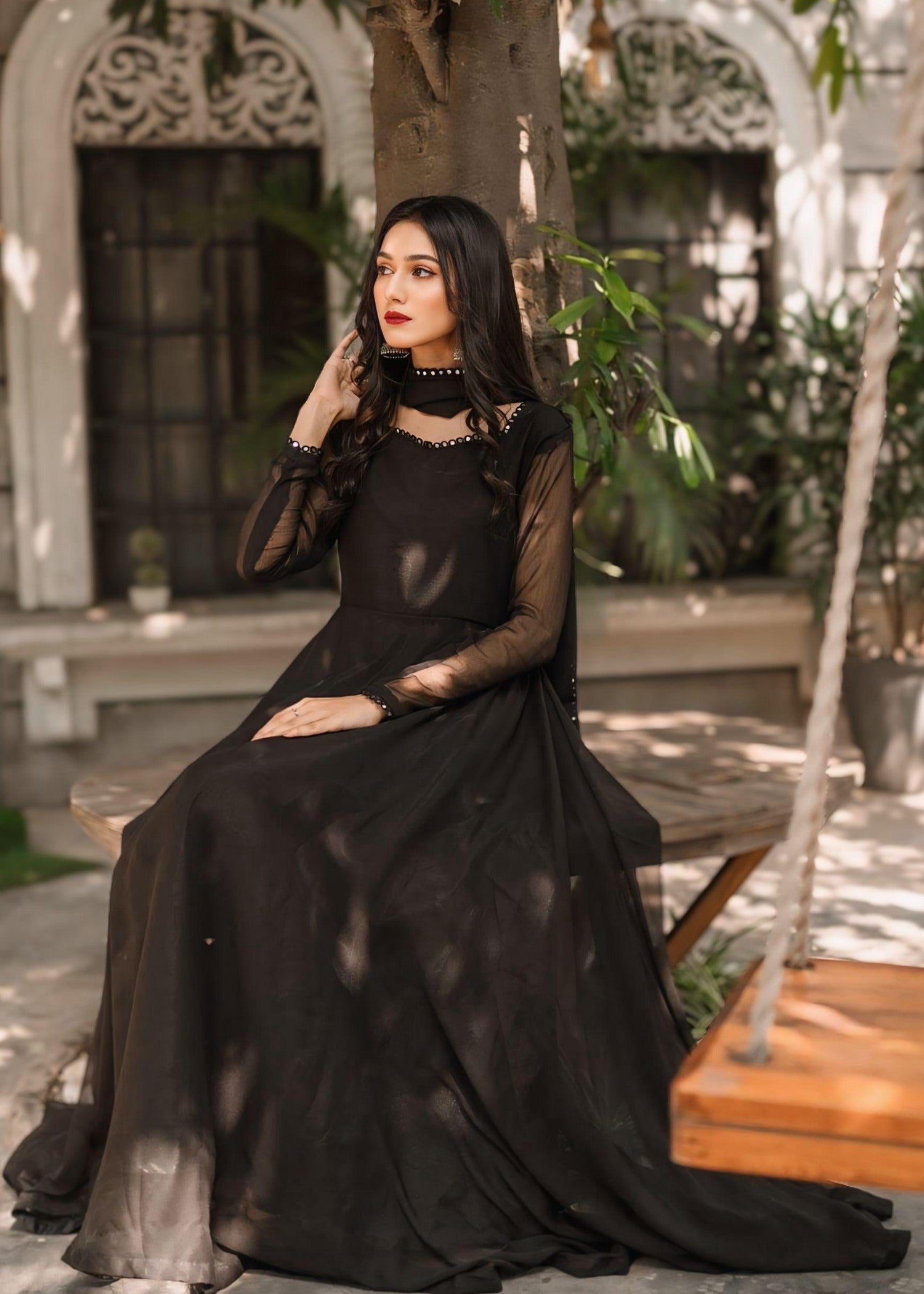Anabiya Riwaaj cherag black Women 2pcs
