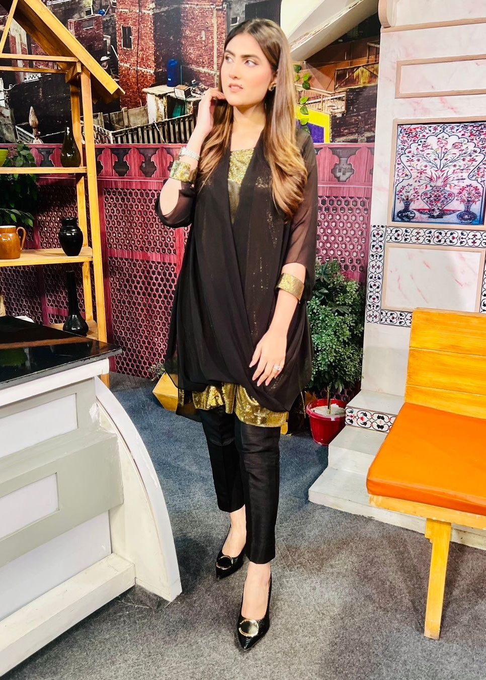 Ainee Faisal AF 278 Gold Wrap Women 1pcs