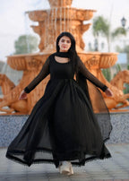 Anabiya Riwaaj anarkali black Women 2pcs