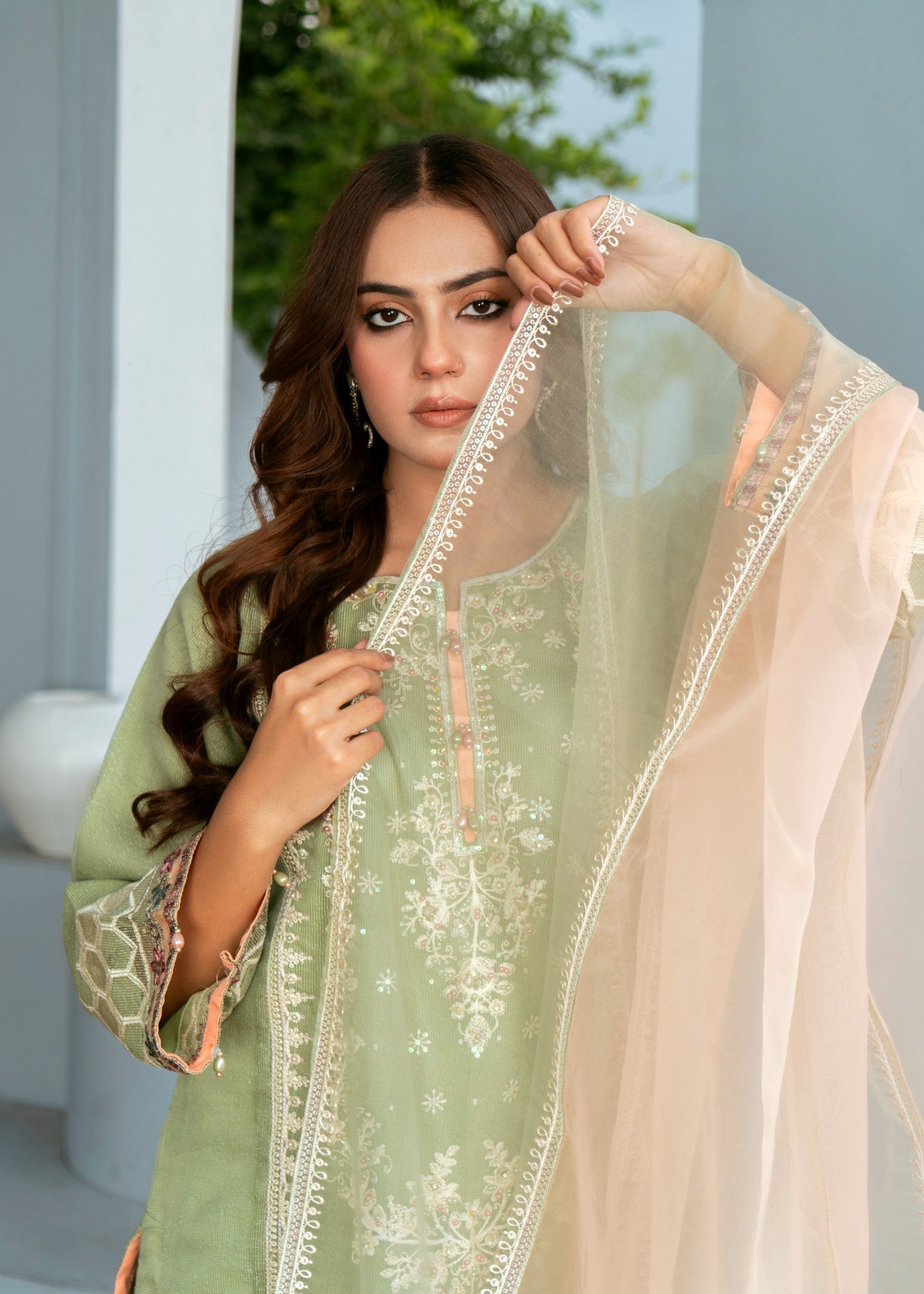Pehnawa Fashion KHADDI PISTACHU Women 3pcs