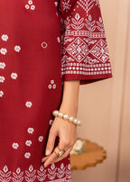 Chaudhary Arts N Chunri Printed maroon Women 2pcs