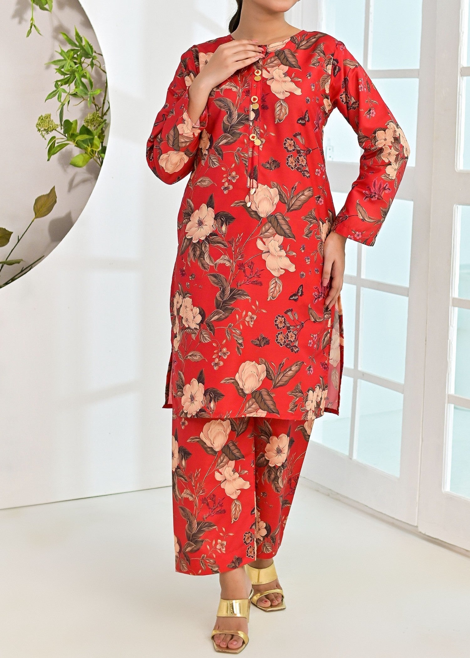 Pret Diaries Red Printed Women 2pcs
