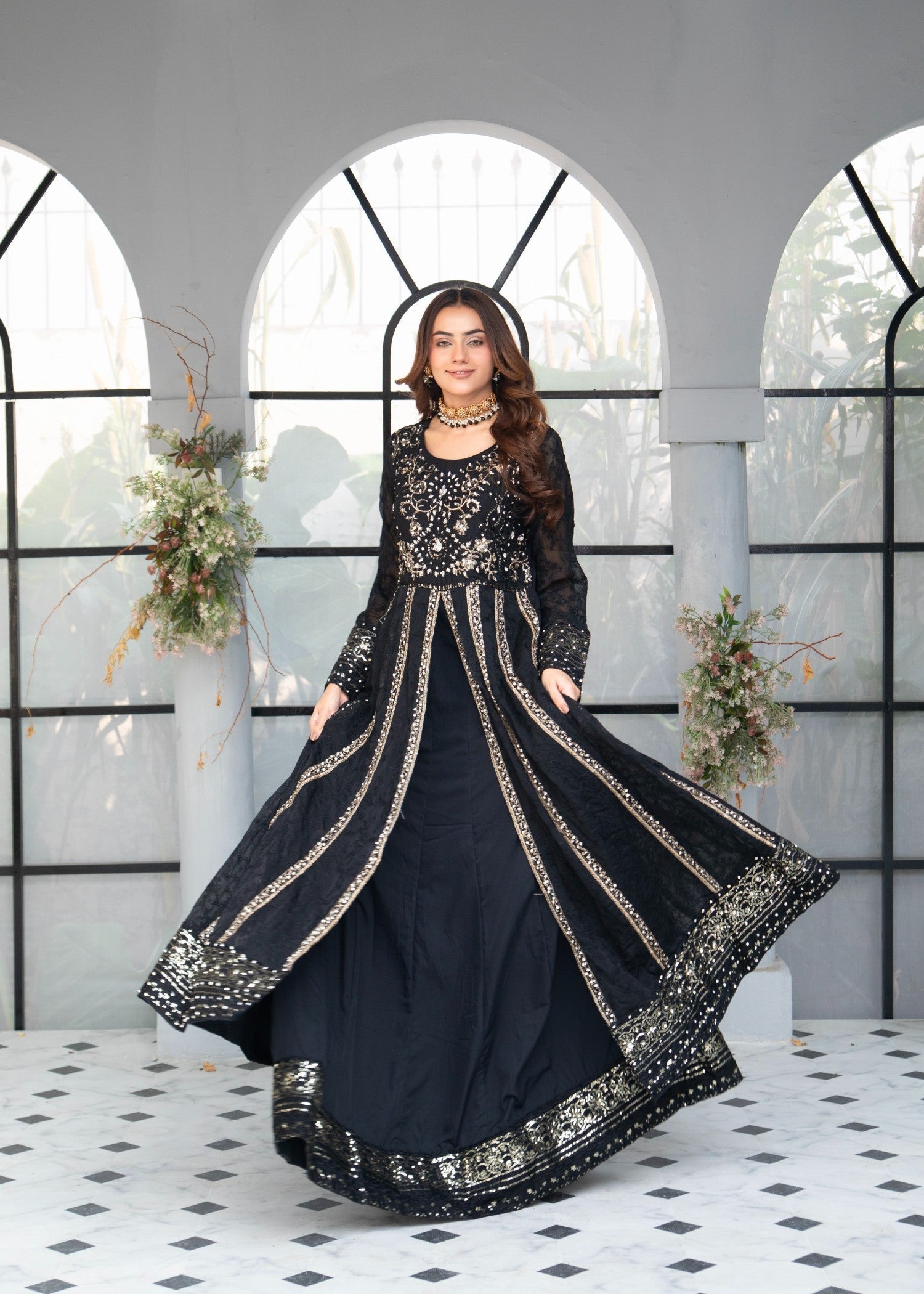 Manahils B 007 BLACK Women 3pcs