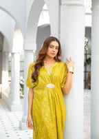 Manahils WA 03 KAFTAN MUSTARD Women 2pcs