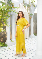 Manahils WA 03 KAFTAN MUSTARD Women 2pcs