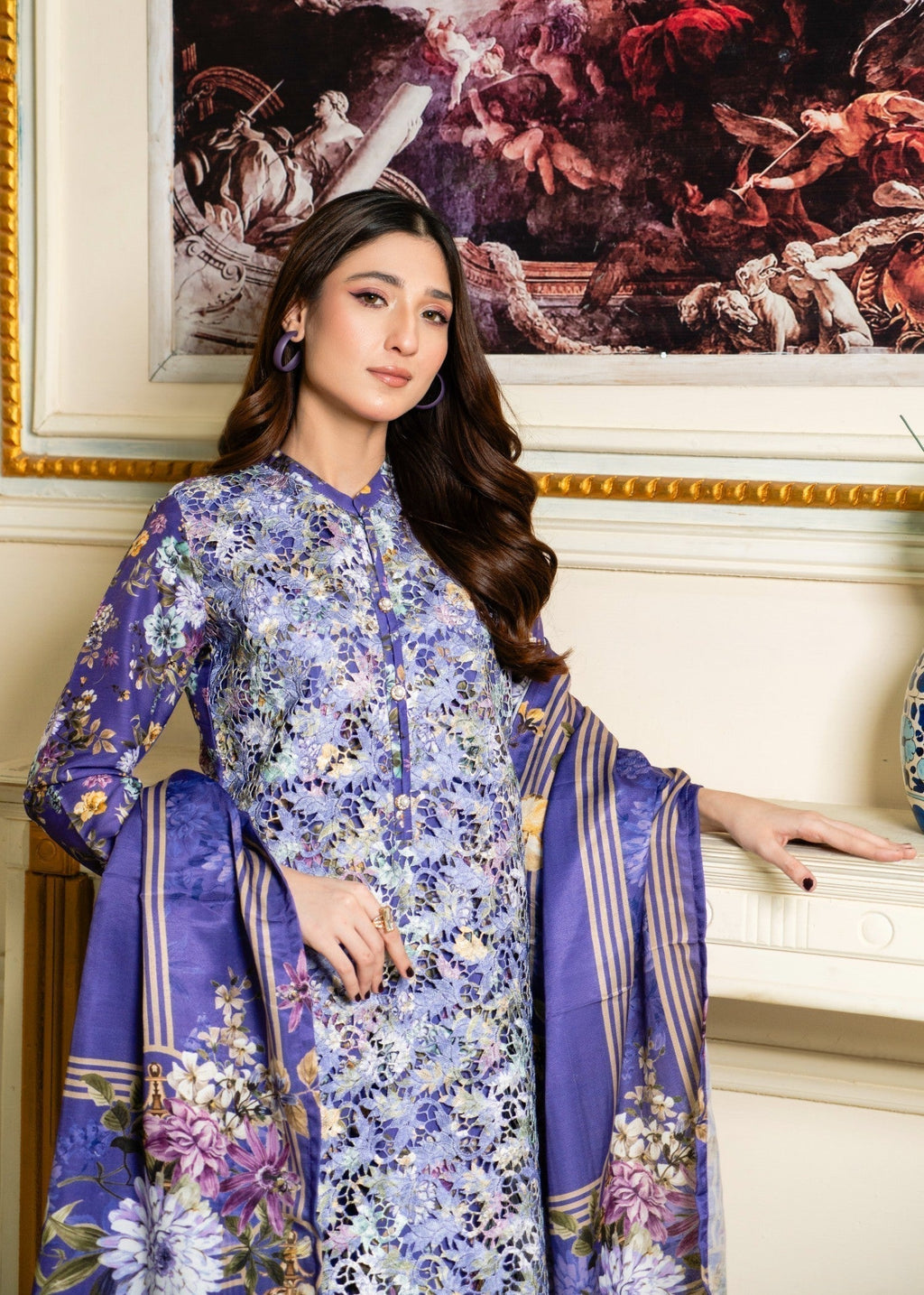 Sahibas By Mirza Kanwal Purple Women 3pcs