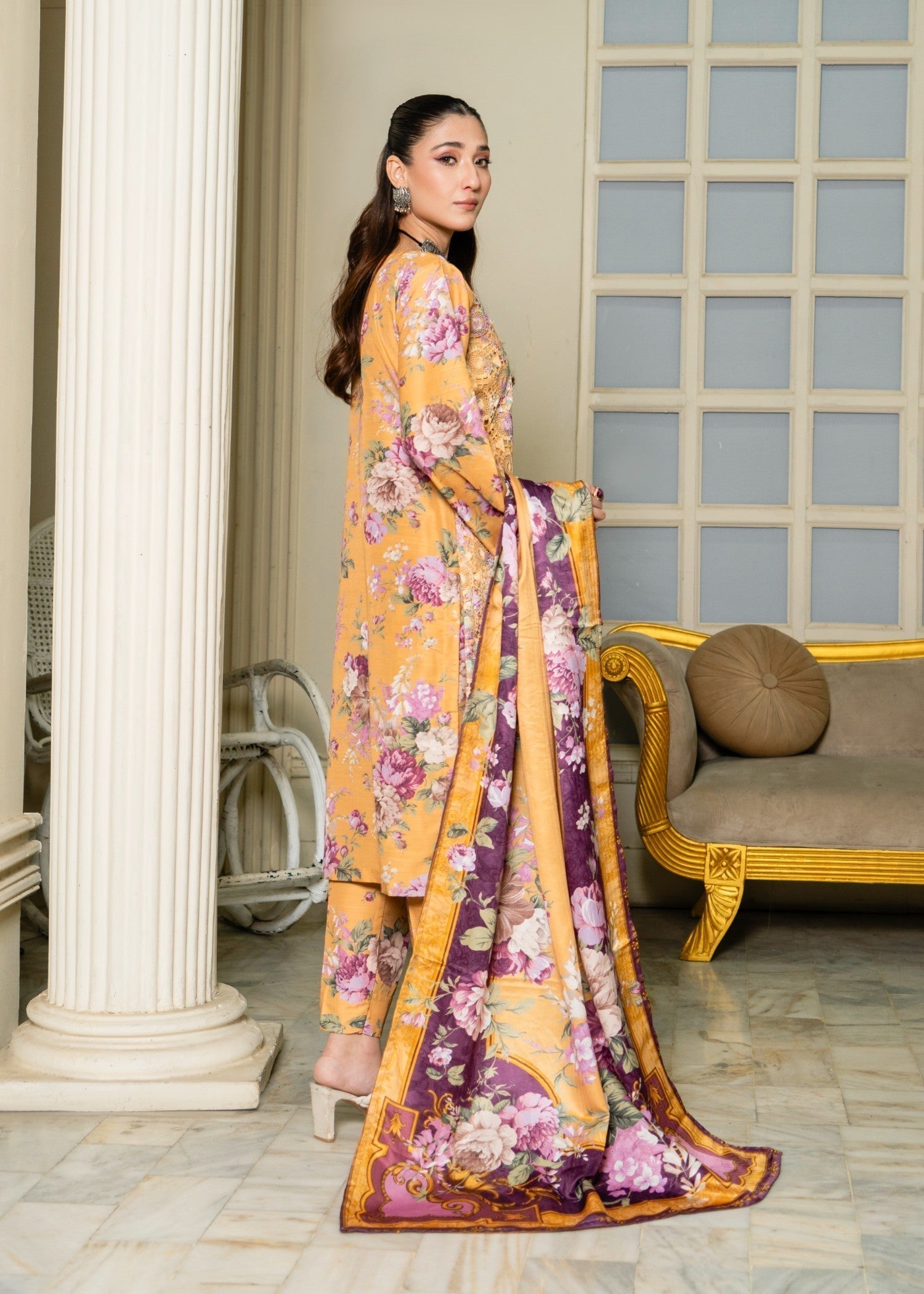 Sahibas By Mirza Kanwal Mustard Women 3pcs