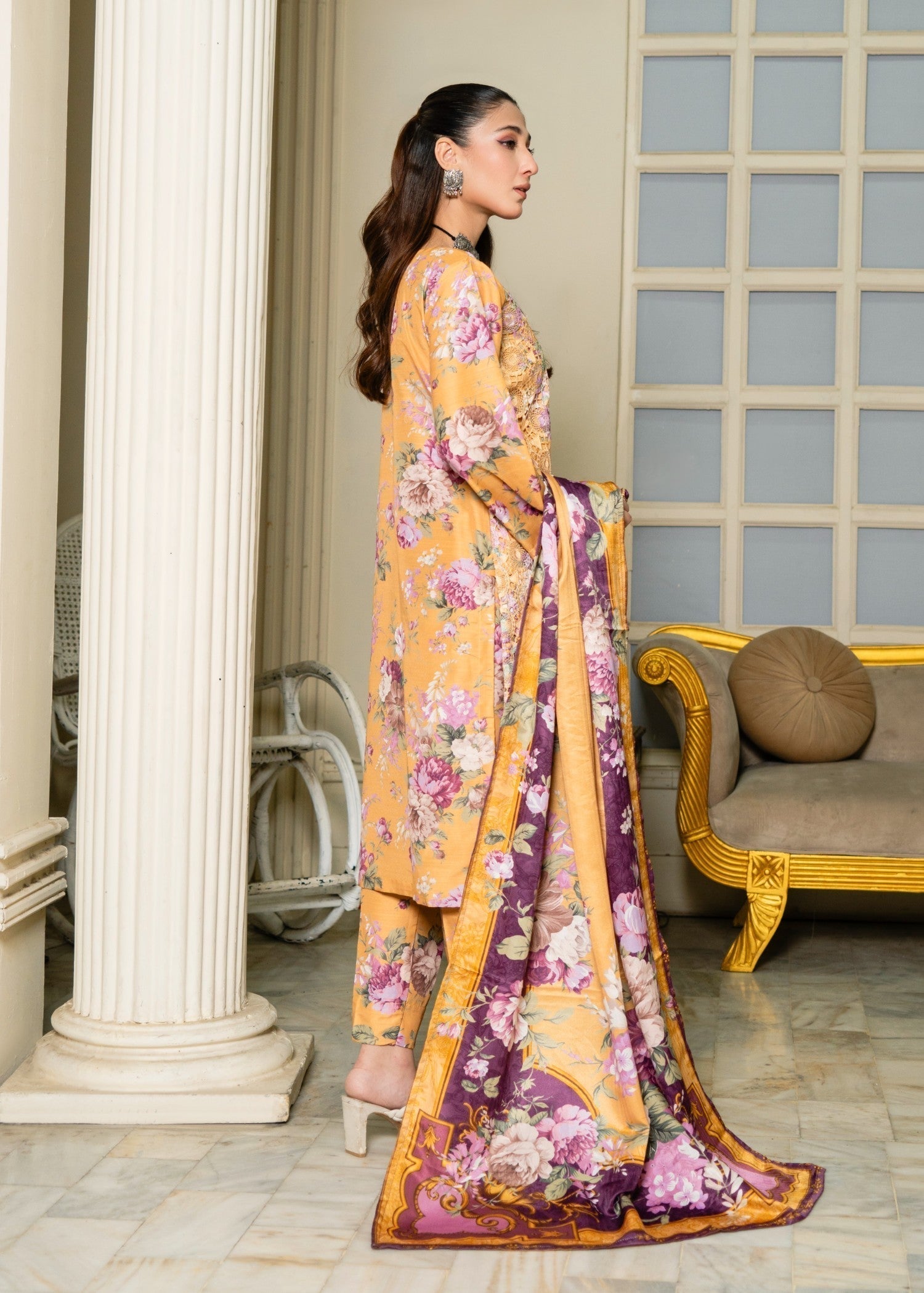 Sahibas By Mirza Kanwal Mustard Women 3pcs