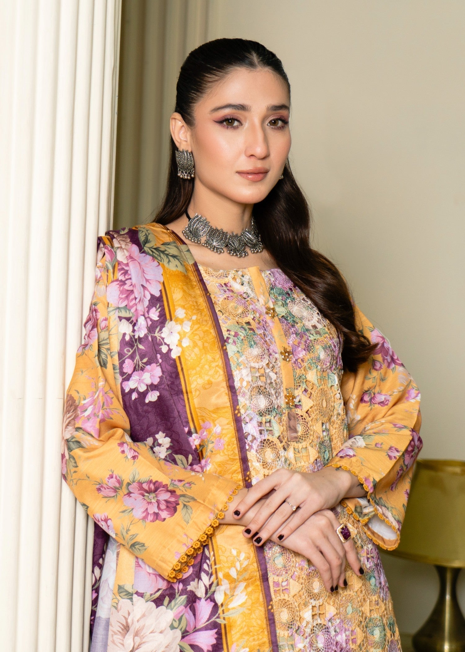 Sahibas By Mirza Kanwal Mustard Women 3pcs