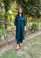 Damask Clothing Studio Sajni Solid Zinc Women 2pcs