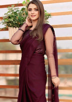 Anabiya riwaaj jasmin plume eggplant Women 2pcs