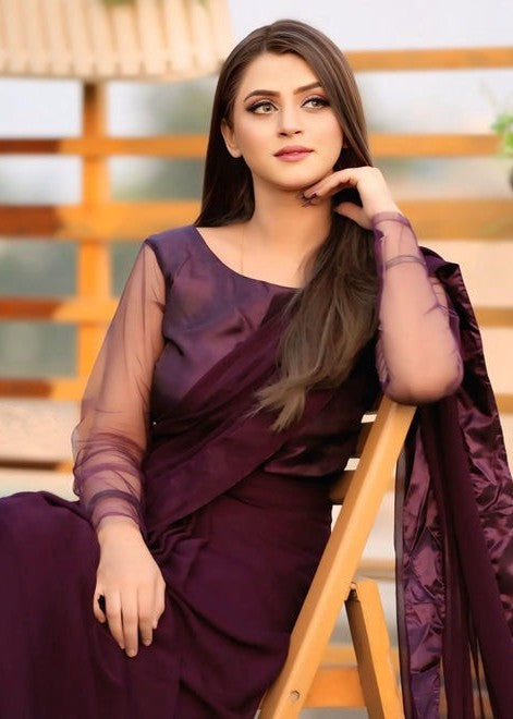 Anabiya riwaaj jasmin plume eggplant Women 2pcs