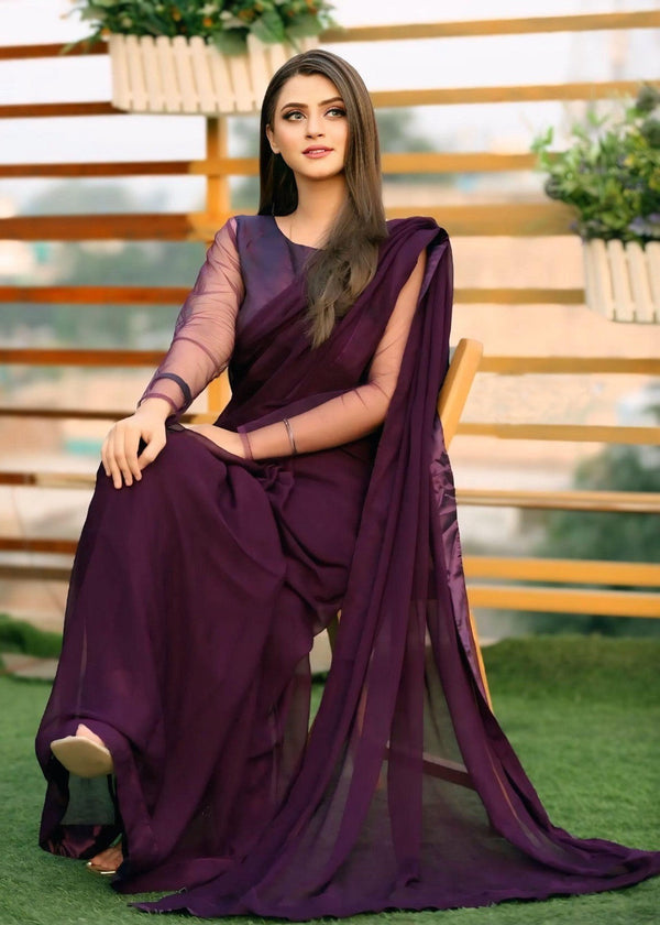Anabiya riwaaj jasmin plume eggplant Women 2pcs