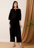 Zeekstore black dress with dupatta Women 3pcs