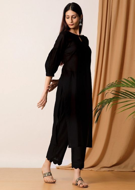 Zeekstore black dress with dupatta Women 3pcs