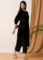 Zeekstore black dress with dupatta Women 3pcs