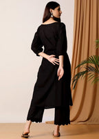 Zeekstore black dress with dupatta Women 3pcs