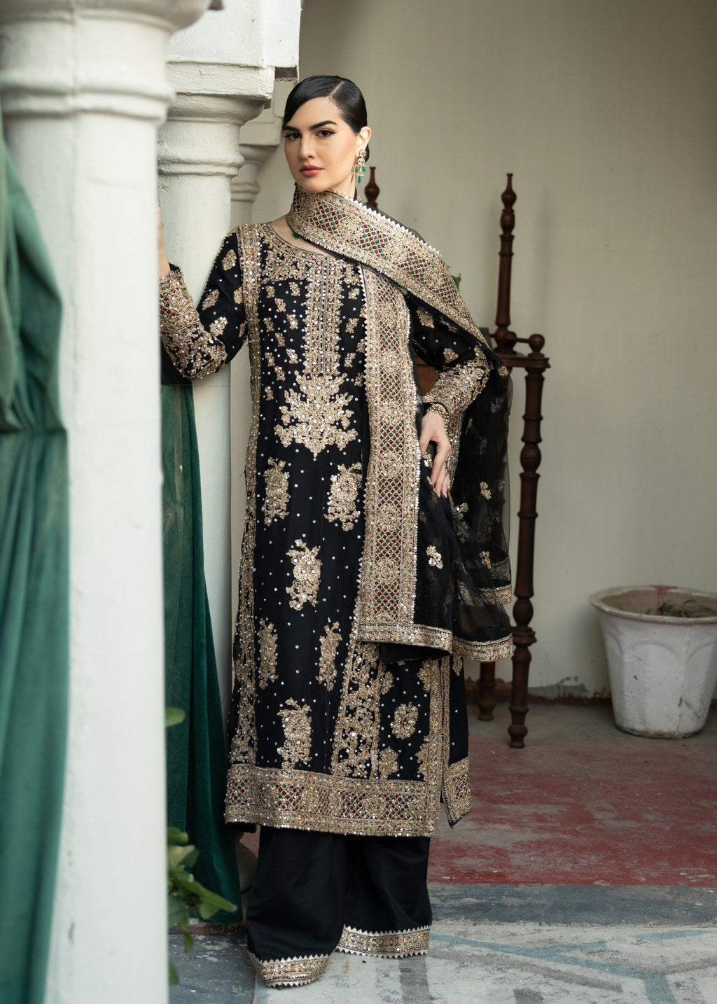 Haseens Official Anishka Black Women 3pcs