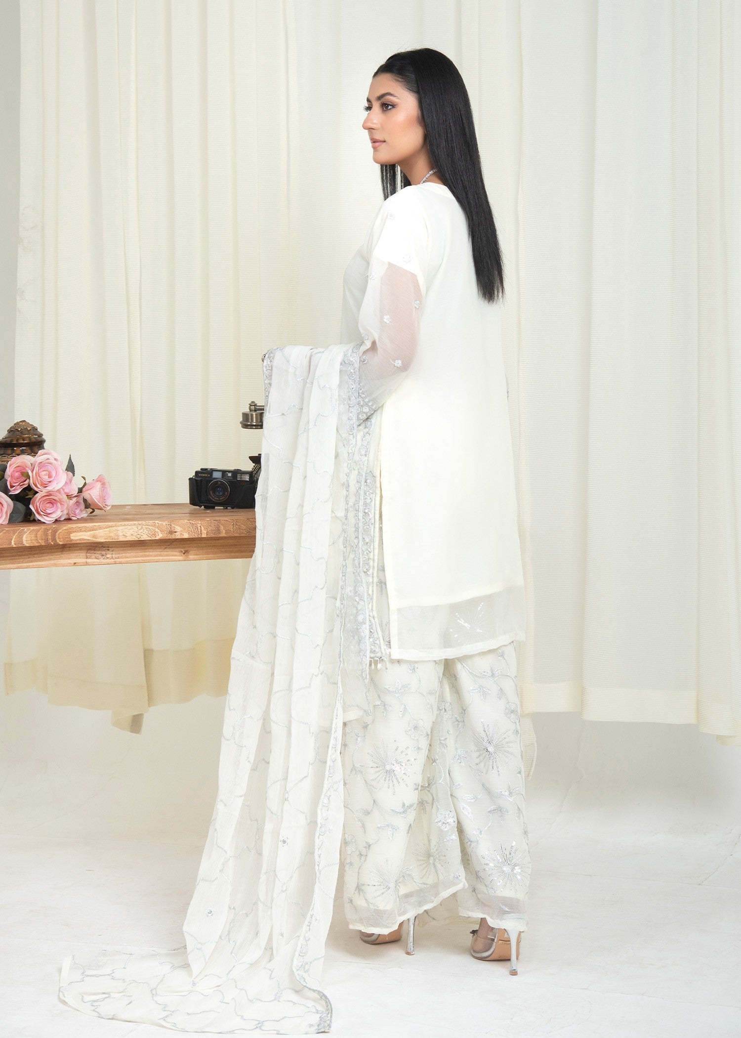 Rangoon Clothing Nazeen White Women 3pcs