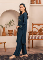 Chaudhary Arts Tulip Embroidered (teal) Women 2pcs