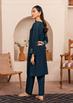 Chaudhary Arts Tulip Embroidered (teal) Women 2pcs