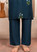 Chaudhary Arts Tulip Embroidered (teal) Women 2pcs