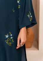 Chaudhary Arts Tulip Embroidered (teal) Women 2pcs