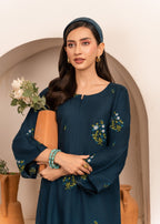 Chaudhary Arts Tulip Embroidered (teal) Women 2pcs