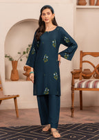 Chaudhary Arts Tulip Embroidered (teal) Women 2pcs