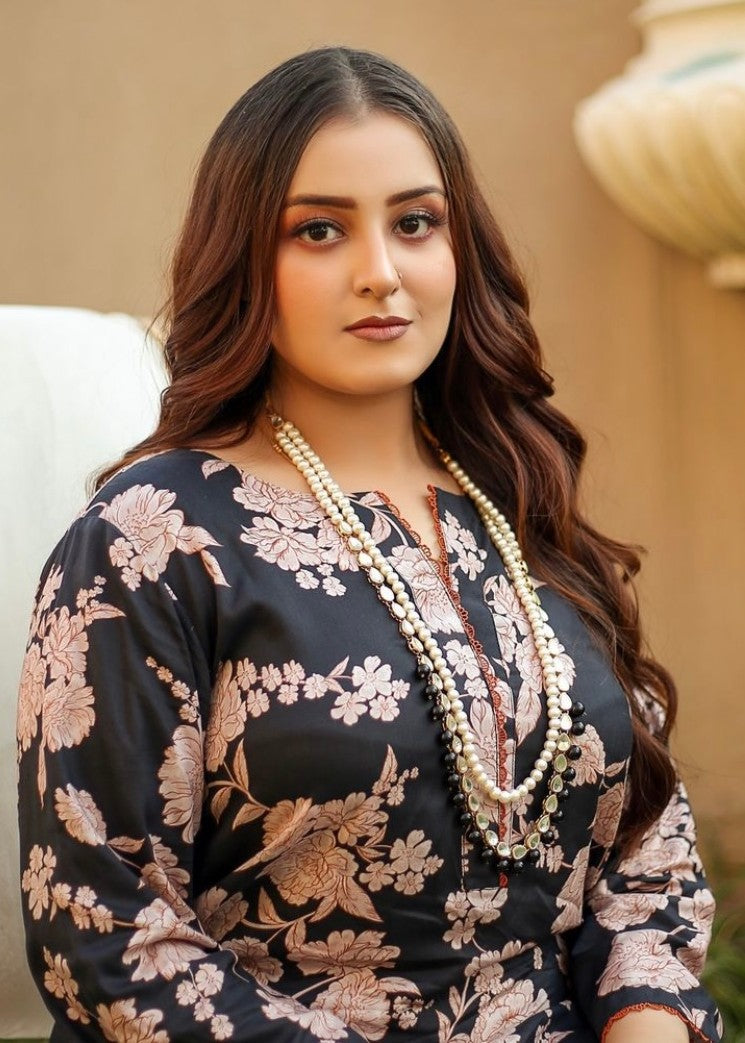Muscat by Adeela Floral Black Women 2pcs