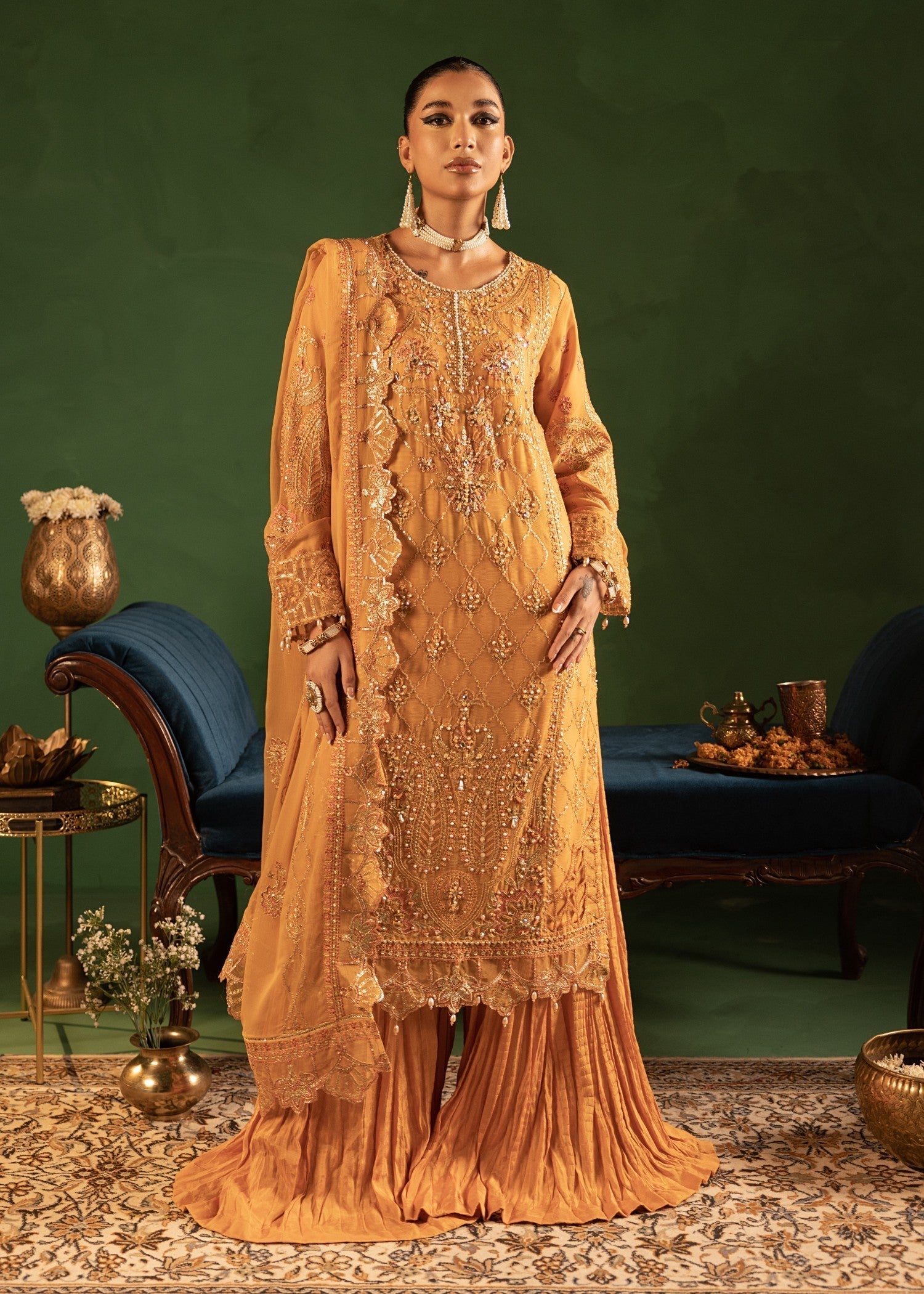 Diara Couture HAYA SF 15 MUSTARD Women 3pcs
