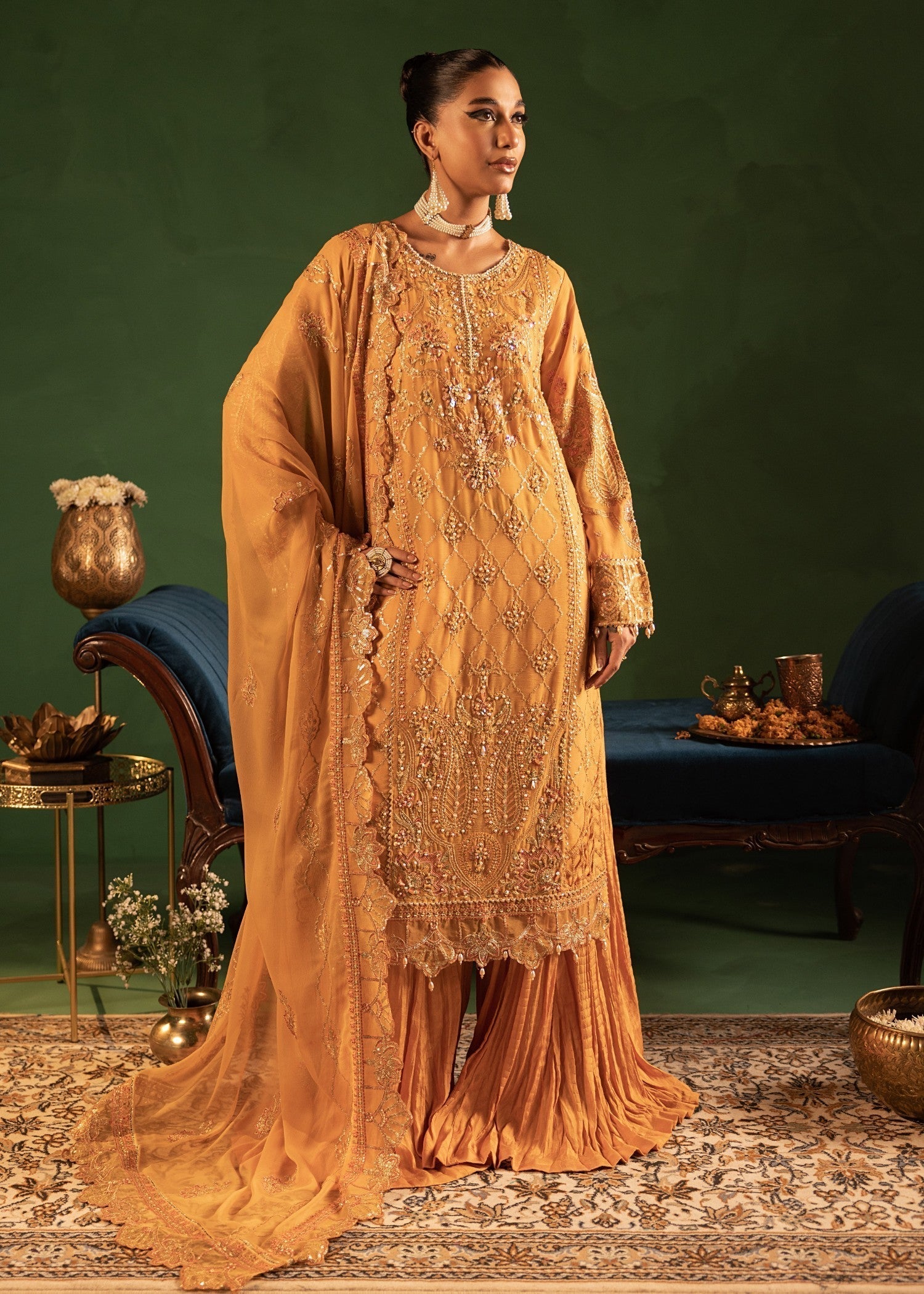 Diara Couture HAYA SF 15 MUSTARD Women 3pcs