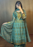 Four Season Boutique LACHA DOTTED FROK SEA GREEN Women 3pcs