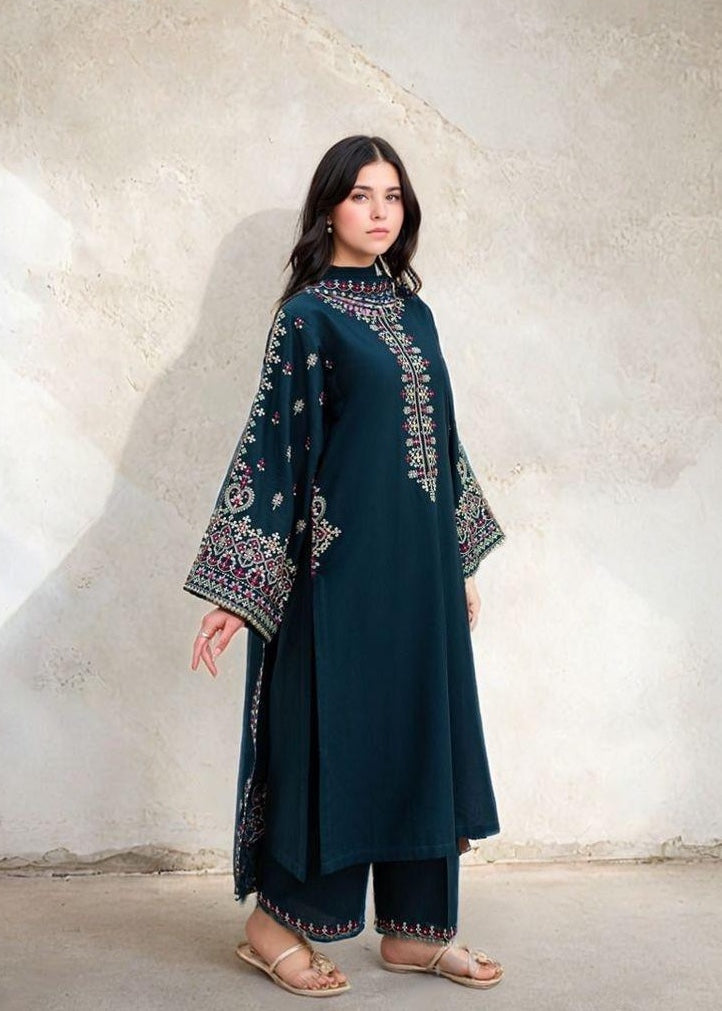 Chaudhary Arts Adab teal Women 3pcs