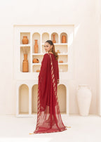Alsiyab Haya Maroon Women 3pcs