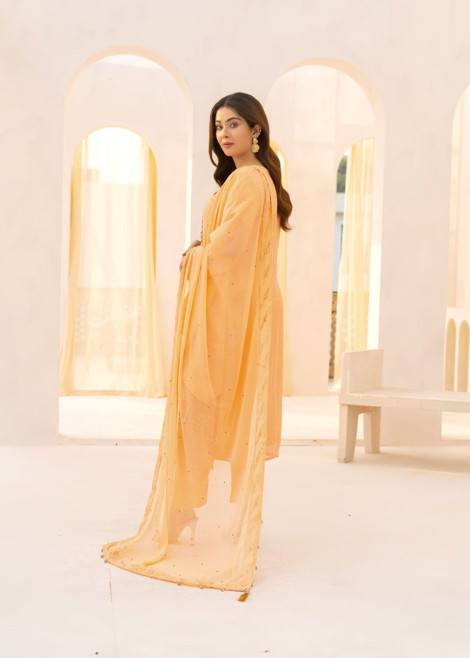 Alsiyab Haya Peach Women 3pcs