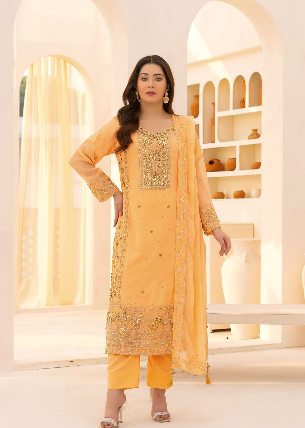 Alsiyab Haya Peach Women 3pcs