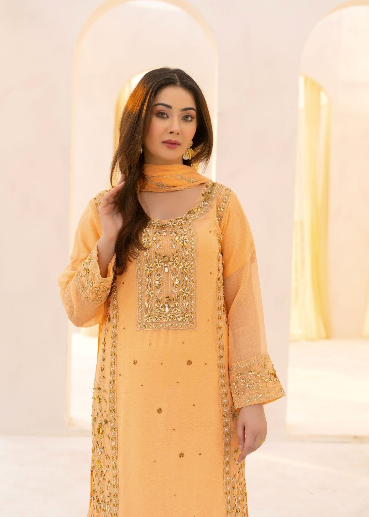 Alsiyab Haya Peach Women 3pcs
