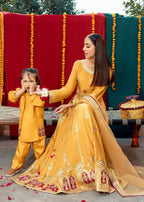 Akhrot Clothing Mustard Lehnga Choli Women 3pcs