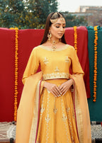 Akhrot Clothing Mustard Lehnga Choli Women 3pcs