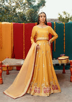 Akhrot Clothing Mustard Lehnga Choli Women 3pcs
