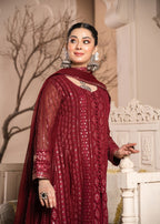 Abaan Zohan Zeno Maroon Women 3pcs