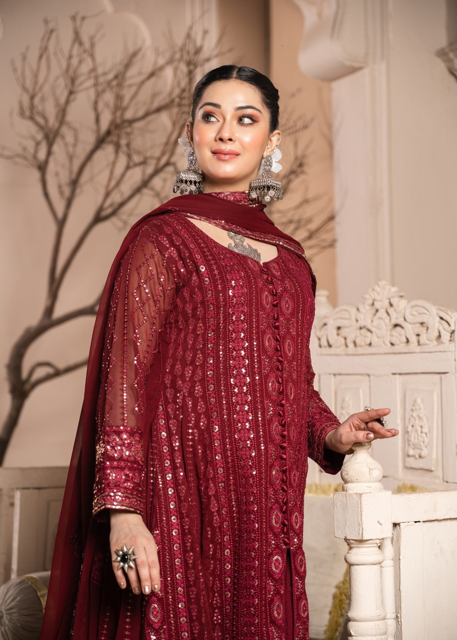 Abaan Zohan Zeno Maroon Women 3pcs