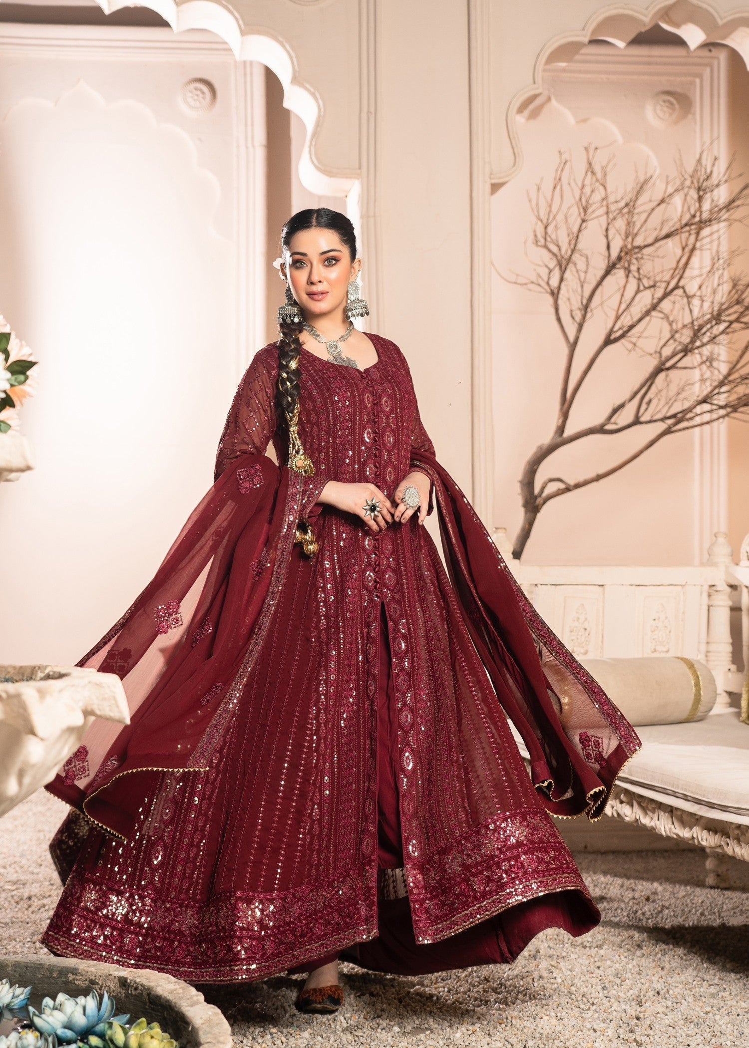 Abaan Zohan Zeno Maroon Women 3pcs