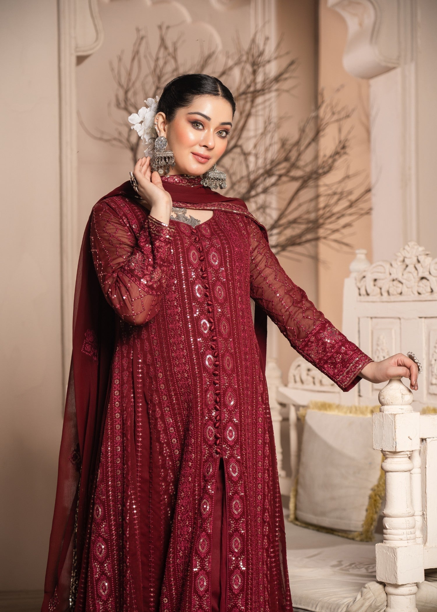 Abaan Zohan Zeno Maroon Women 3pcs