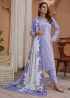 Madame Embroidered Linen Suit 7037 Women 3pcs