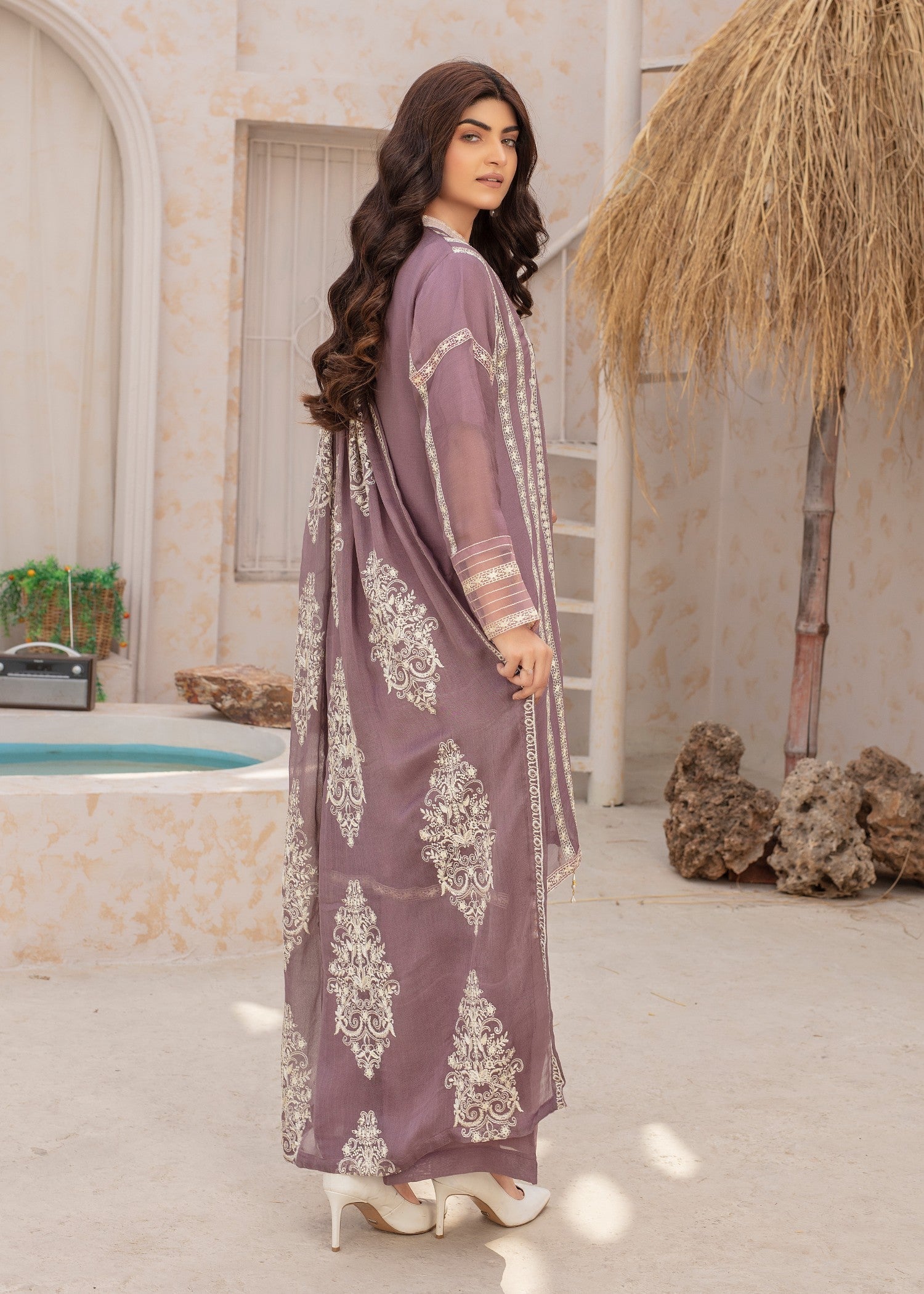 Pehnawa By Bin Akram’s BANHEAD HARMONY PRP CHIFFON Women 3pcs