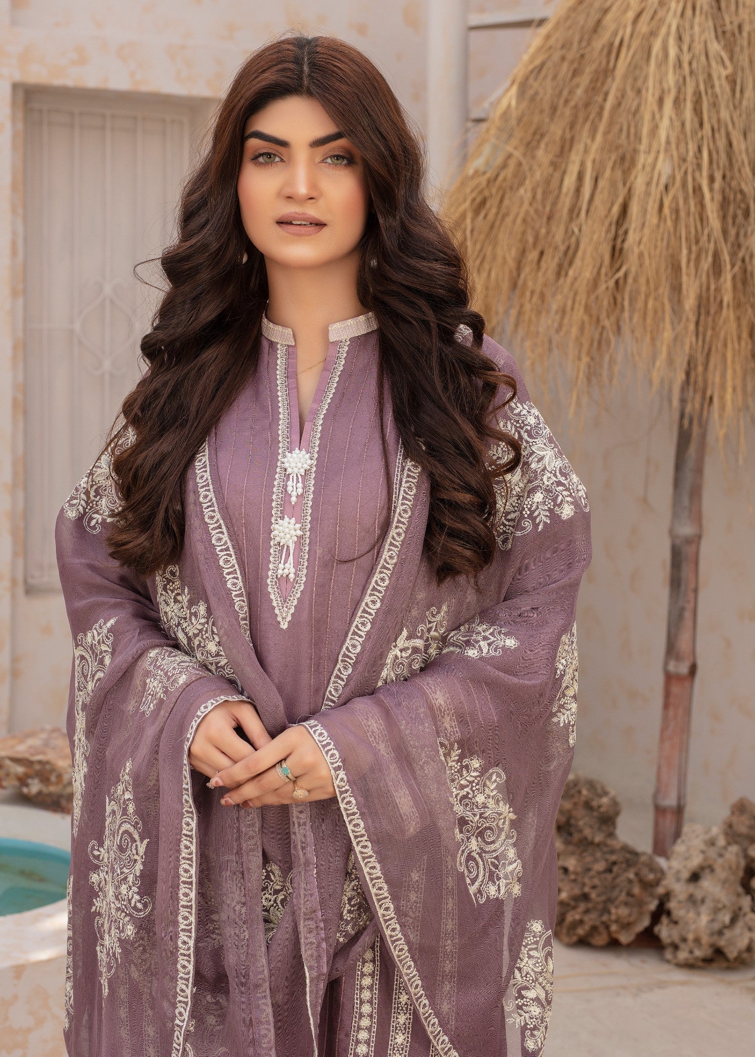 Pehnawa By Bin Akram’s BANHEAD HARMONY PRP CHIFFON Women 3pcs